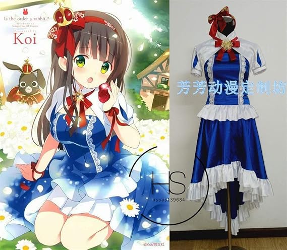 Amazon ご注文はうさぎですか ごちうさ 宇治松千夜 コスプレ衣装 髪飾り ウィッグ 追加可 仮装 ステージ服 舞台 ハロウィン クリスマス コスプレ 仮装 通販