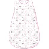 Amazing Baby Cotton Muslin Sleeping Sack, For Baby Girl, Wearable Blanket with 2-way Zipper, Springfield, Pink, Medium (6-12 Month)