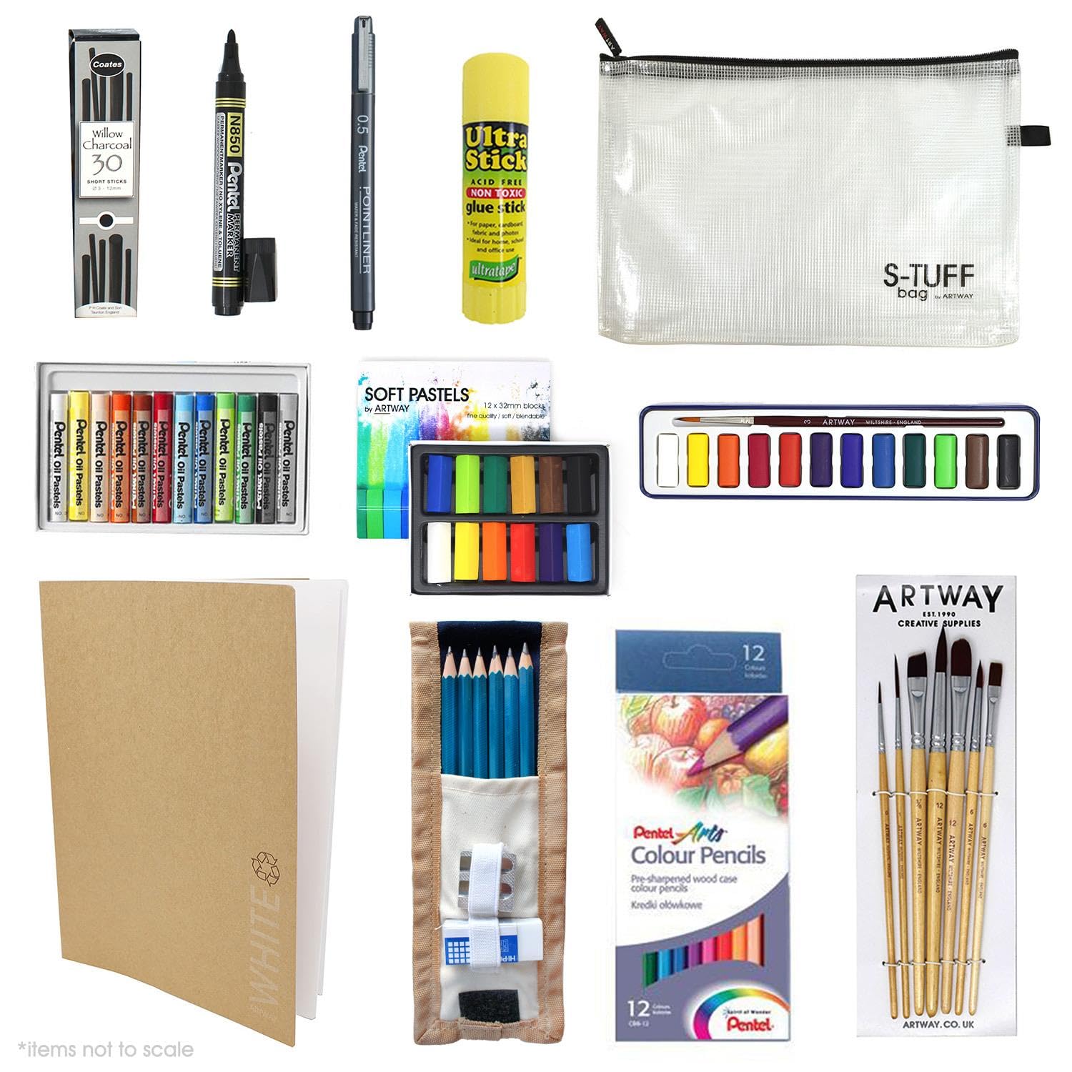 Artway GCSE & A-Level Course Art Kit – Back to School Art Supplies - Ideal Set for GCSE & A-Level Students
