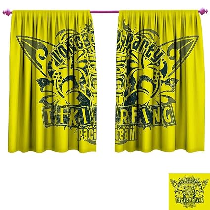 Amazon Com Tiki Bar Decor Window Curtain Drape Tiki Surf Team