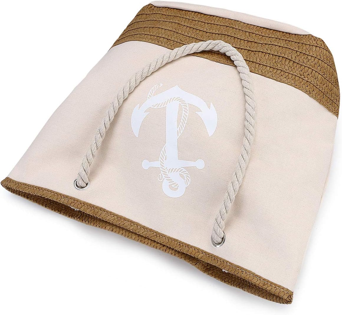flintronic Women Beach Bag, #2 Beige Anchor - Image 4