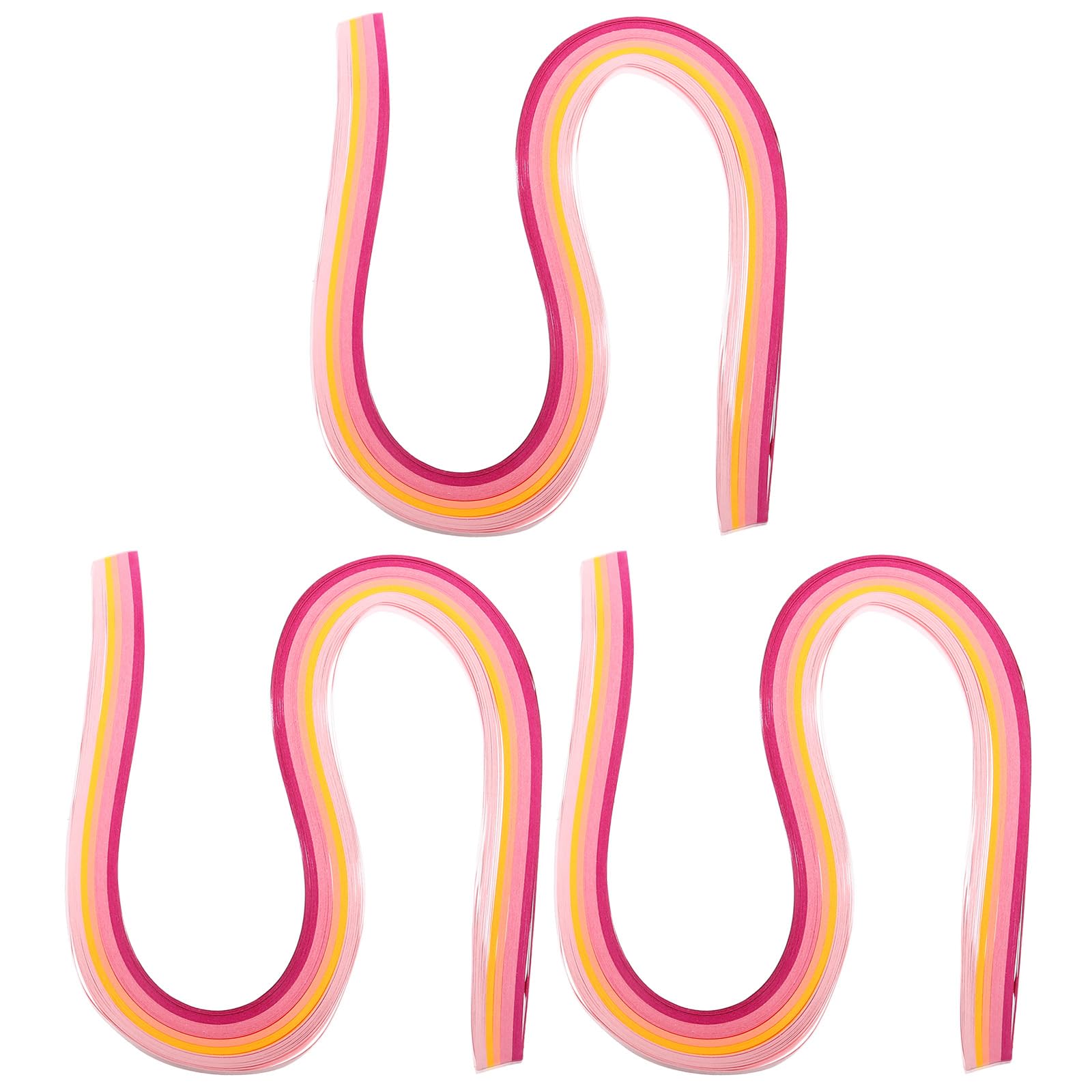 PATIKIL 540 x 5mm Rainbow Quilling Strips Paper,360 Pcs Origami Paper Quilling Strip for Art DIY Hand Craft Christmas, Gradient Pink