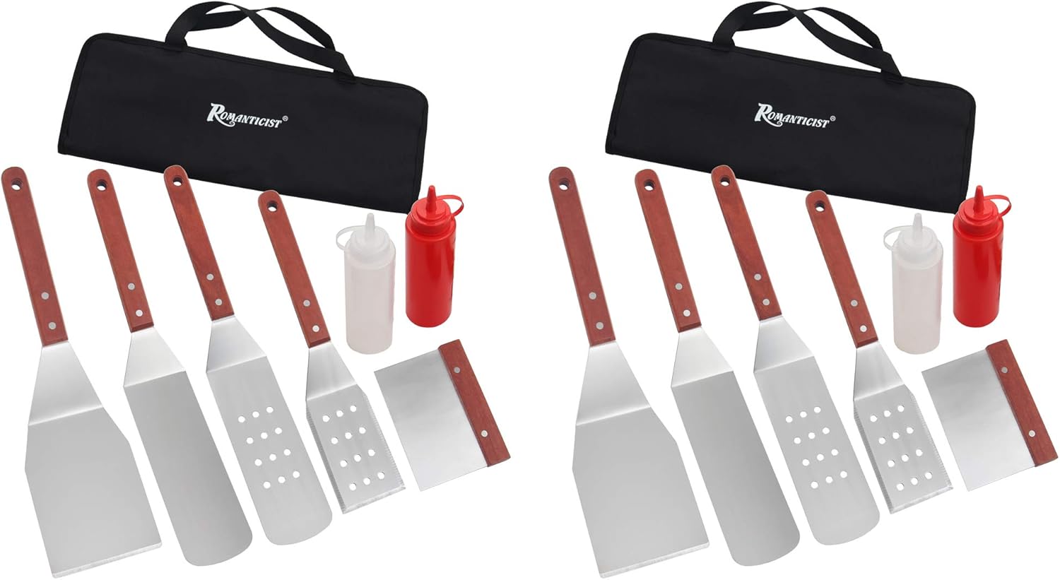 ROMANTICIST 8pc Deluxe Griddle Accessories with 7" Extra