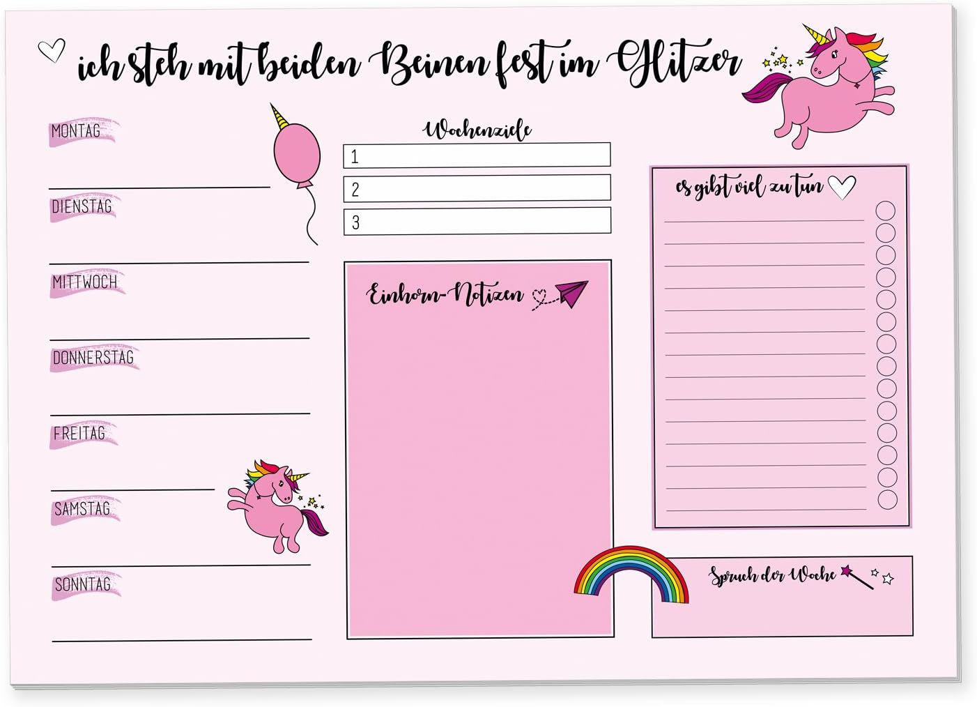 Unicorn Pink Stationary Desk Mat