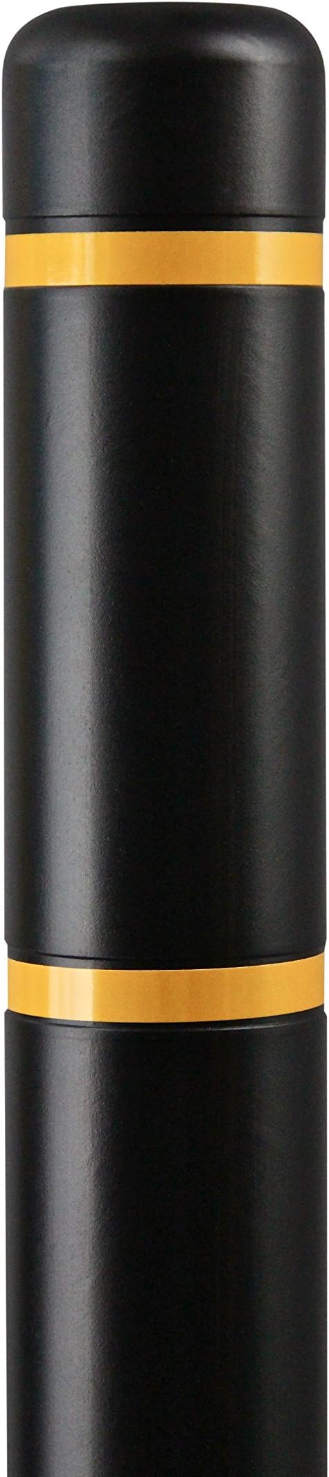 InnoplastBollardGard 4" x 52" Bollard Cover (Black Yellow Tape)