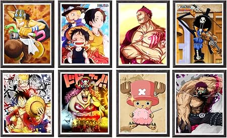 Amazon Com Ms Fun Set Of 8 Luffy Zoro Katakuri Big Mom Anime Poster Wall Art For Home Decoration 8 X 10 Inches No Frame Furniture Decor