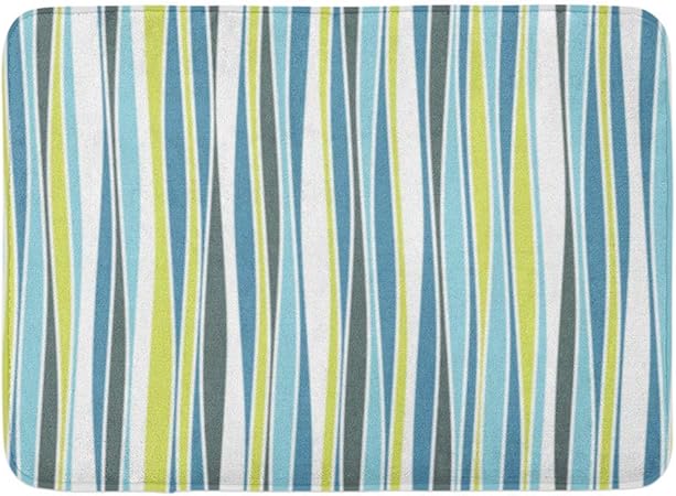 Kinhevao Streifen Badematte, Badematte Teppich Fröhliche Streifen Welle