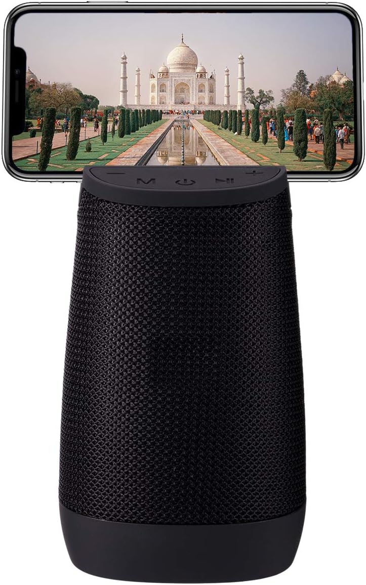 Nekrash Portable Bluetooth Speaker Outdoor Wireless Speaker (Rich Deep Bass and Mic,Phone Stand Function) Black