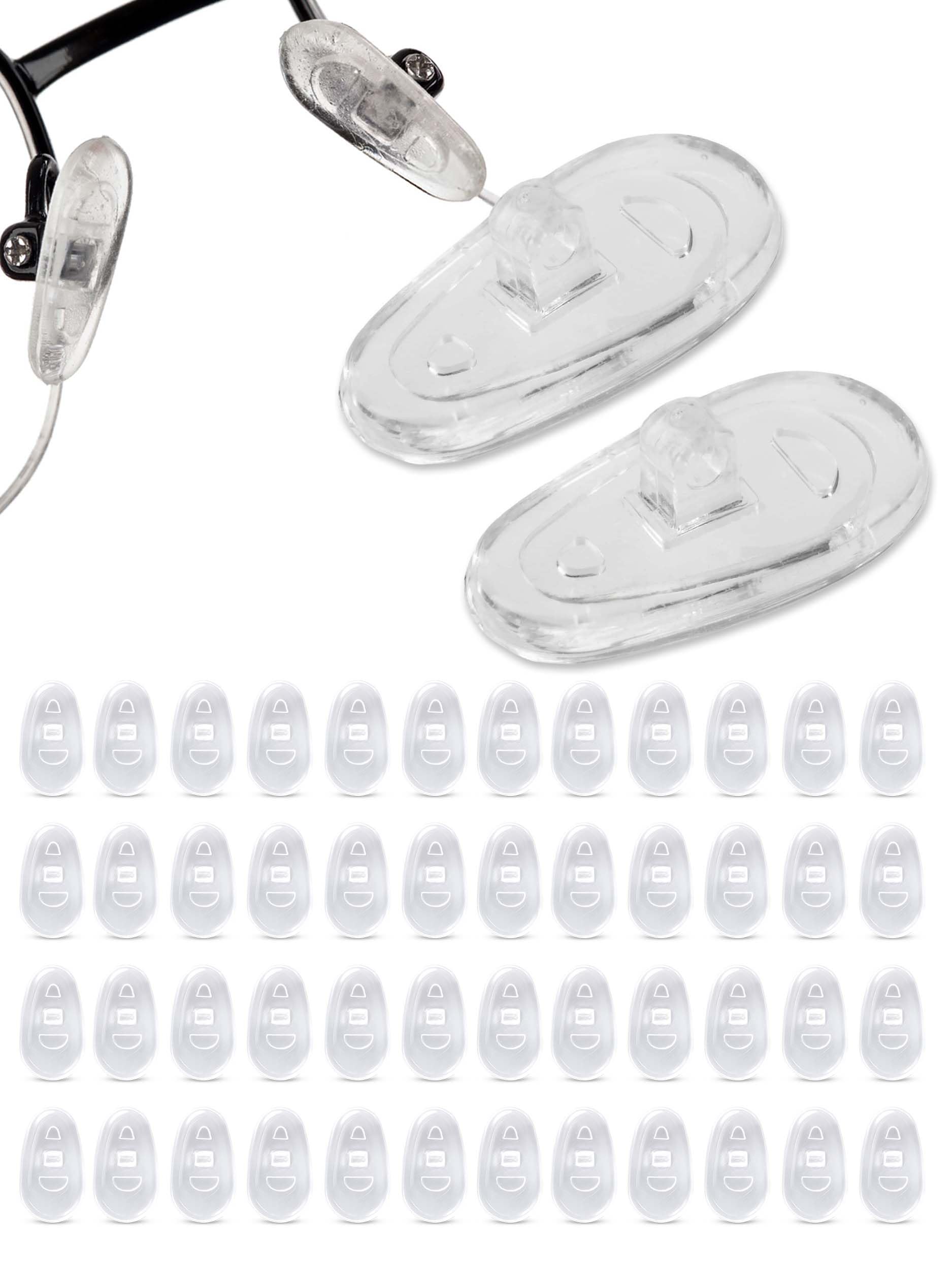 SPORTS WORLD VISION Glasses Nose Pads | Premium Quality Soft Silicone A-Shape Nose Pads for Glasses | 11mm Screw-in Glasses Cushions in 25 Pairs