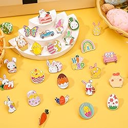 SANNIX 60Pcs Easter Pins, Easter Enamel Lapel Pins