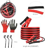 Anesty Jump Leads Car Jump Cables 2000A 4m Heavy Duty with Gloves Bag view 6