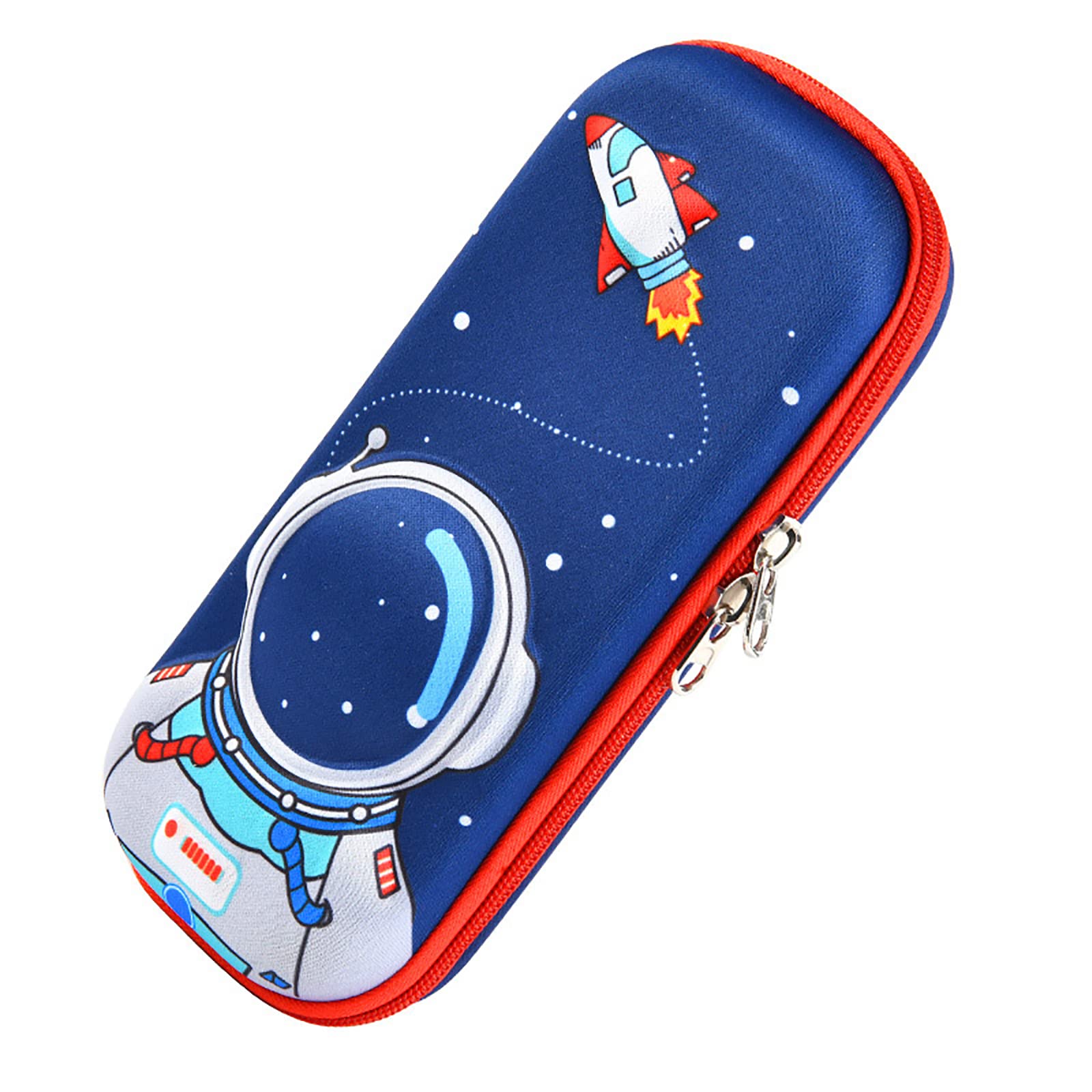 SHULLIN 3D Design Pencil Case, Large Capacity, Space Astronaut, Double Zip, Multicoloured, 0.5 m