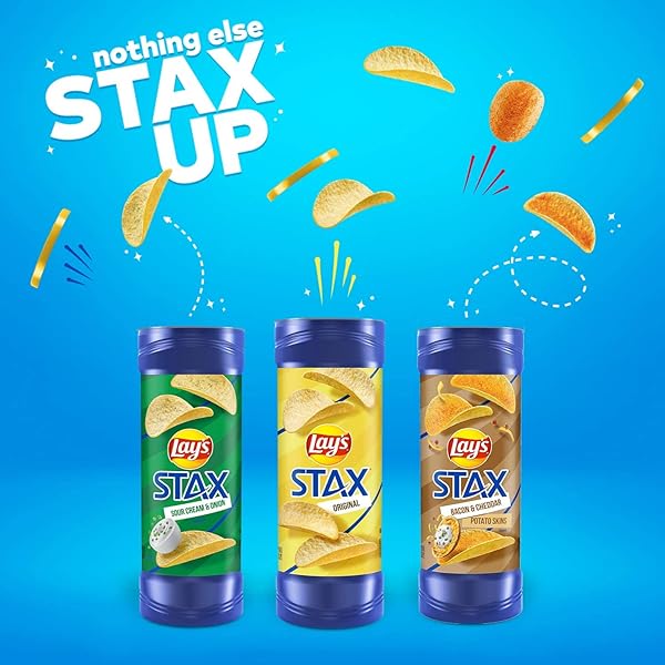 LAY’S STAX POTATO CRISPS CHIPS, BUFFALO RANCH, GLUTEN FREE, 5.5 OZ CANISTER PACK