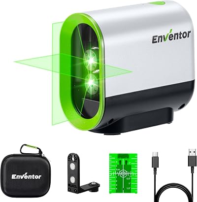 Enventor Rechargeable Laser Level 25M 360° Magnetic Base Self Leveling