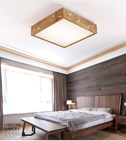 Simple Wooden Lamp Lights Rectangular Main Bedroom Living Room