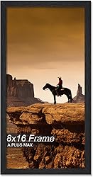 A PLUS MAX 8x16 Picture Frame, Black Engineered