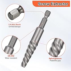 THINKWORK 16pcs Screw Extractor, Spiral Bolt