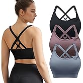 WELKSDG 3 Pack Nursing Bras for Breastfeeding, Seamless Maternity Bras for Pregnancy Support Nursing Sports Bra for Yoga