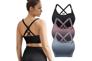 WELKSDG 3 Pack Nursing Bras for Breastfeeding, Seamless Maternity Bras for Pregnancy Support Nursing Sports Bra for Yoga