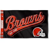 Cleveland Browns Script Logo Premium Flag