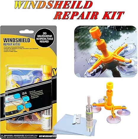 Yoohe Car Windshield Repair Kit Windshield Chip Repair Kit With Windshield Repair Resin For Fix Auto Glass Windshield Crack Chip Scratch