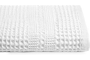 GILDEN TREE Waffle Towels Quick Dry Lint Free Thin Bath Towel, Classic Style (White)
