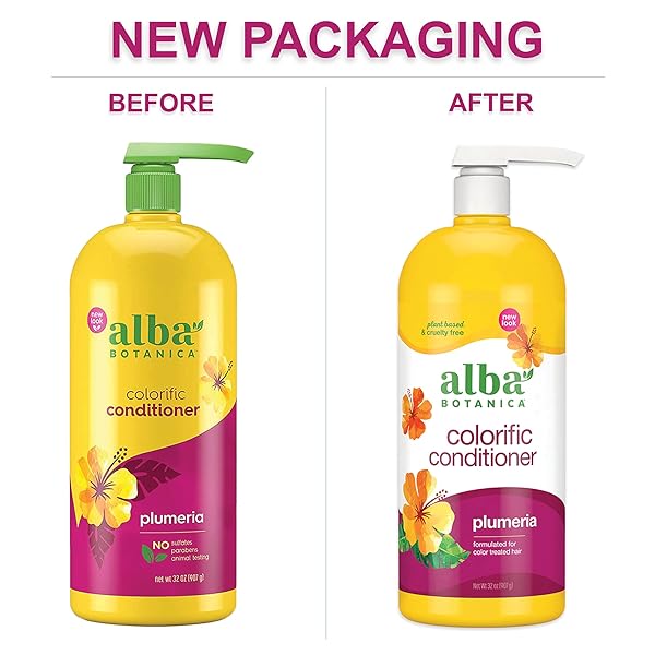 ALBA BOTANICA COLORIFIC CONDITIONER, PLUMERIA, 32 OZ