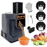 Anatole Electric Vegetable Dicer Commercial Food Processor Multifunctional Veggie Chopper Professional Heavy Duty Fruits Cutt