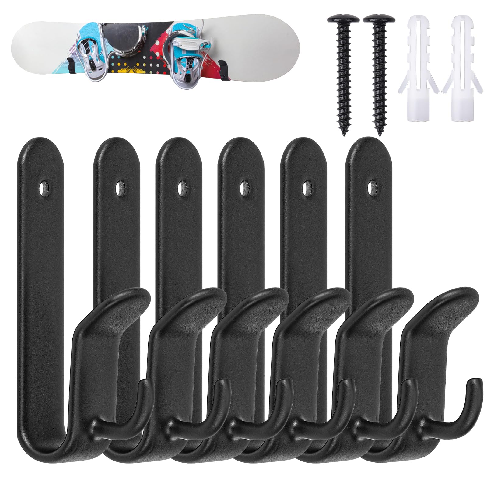 Rolitwils Snowboard Wall Mount Clips, Horizontal