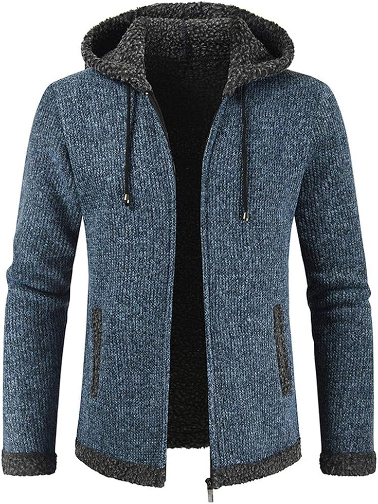 knitted casual hoodies cardigan coat