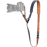Padwa Lifestyle Blue Single Camera Harness Strap for One Camera - Professional Single Full Grain Leather Camera Harness,Quick Release Gear DSLR Camera Straps for Photographers