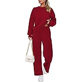 Ekouaer Womens Pajama Sets Fuzzy Fleece Long Sleeve Sleepwear Comfy Pjs 2 Piece Lounge Set Nightwear with Poeckts S-XXL
