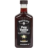 Watkins Pure Vanilla Extract, Non-GMO, Kosher, 8 oz Bottle, 1-Pack