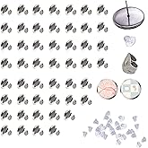 OKKRMGZ 150Pcs Stud Earring Kit for Jewelry Making Includes 50 Stainless Steel Blank Bezel Bases 50 Earring Posts 50 Backs DIY Cabochon Supplies to Make Your Own Resin Studs and Earrings