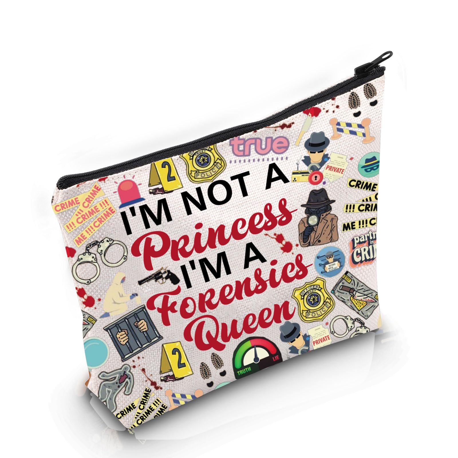 PYOUL Forensics Science Lover Gift I’m A Forensics Queen Makeup Bag Criminologist Cosmetic Bag Criminology STU-dent Graduation Gift (Forensics Queen Bag)