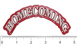ACI PARTY AND SPIRIT ACCESSORIES Arched Homecoming Charm 1.25" X 4.5" 1 PC PKG. (RED/White, 1 PC PKG.)