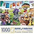 Bits and Pieces – 1000 Piece Jigsaw Puzzle for Adults – Puppies Playing - Jigsaw Puzzles by Artist Adrian Chesterman, Completed Puzzle Size: 20" x 27"