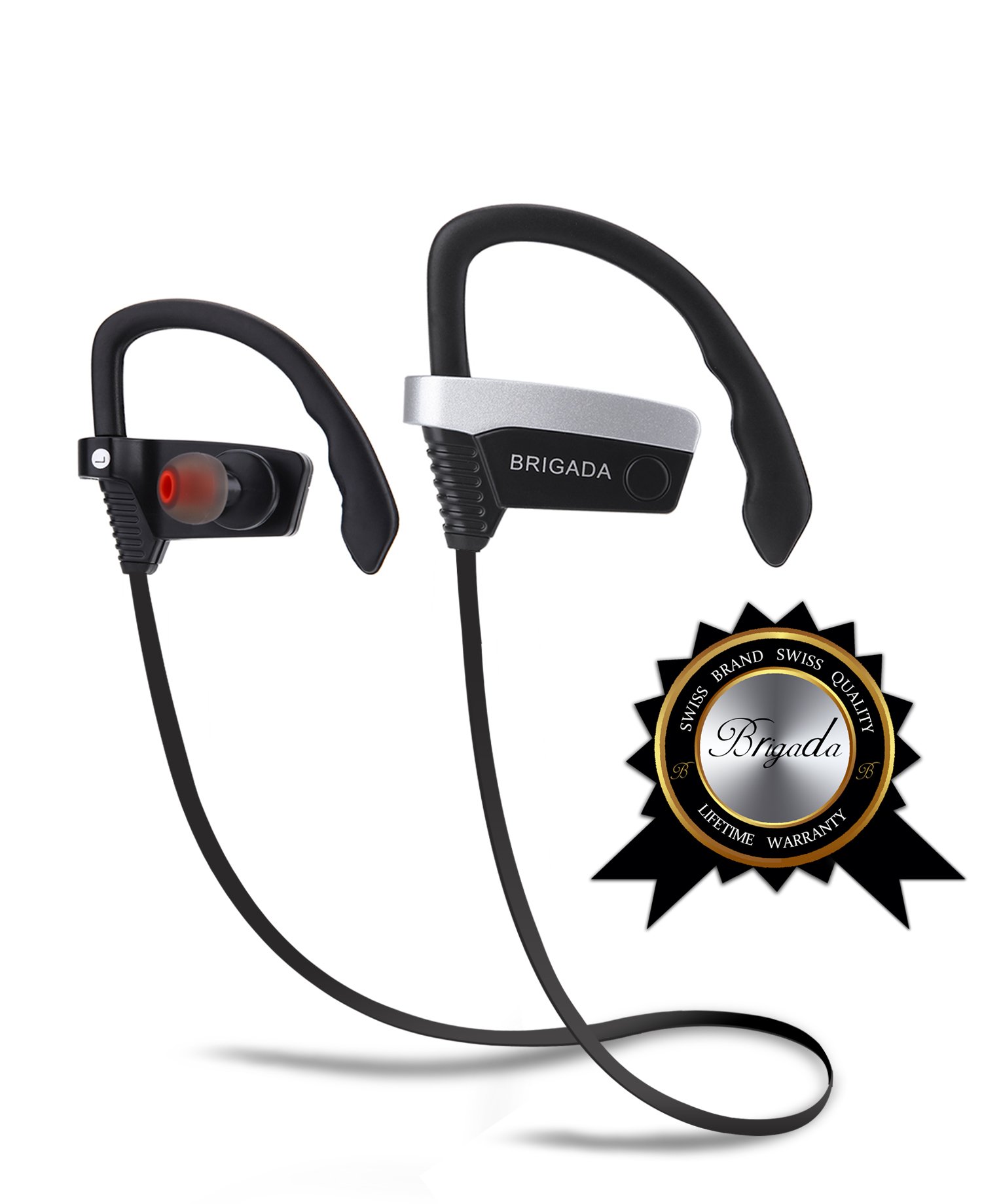 BRIGADA Best Headphones, The best Wireless Bluetooth On Ear Headphones with Mic for Music Under 30$, Noise Cancelling Sport Headphones Heavy Bass Wireless Headset for Phone, IPX7, 5H