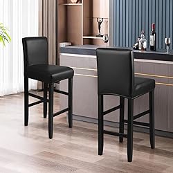 YISUN Bar Stool Covers, Stretch Waterproof PU Bar