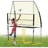 foootcu Volleyball Training Net Equipment System,Volleyball Practice Net of Adjustable Height, Good Stability, Easy Assembly & Storage, Indoor and Outdoor Use