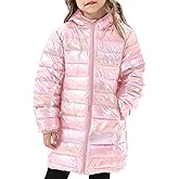 Cutemile 4-12 Years Girls Winter Jacket Long Puffer Coat Water Resistant with Hooded