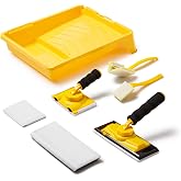 VOOMEY Paint Edger Tool Kit - 9 Inch Paint Pad Set | 7 Pcs Paint Edger with Trim,Corner Wall and Ceiling Pad Painter,360&deg; Rotation Handle Paint Edger Trimmer with Refill Pads