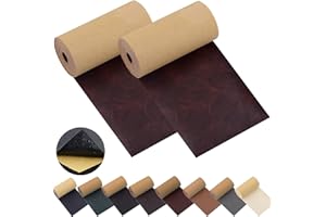 KJML DIY Leather Repair Patch Tape for Couches 2packs kit 3X55inch Self-Adhesive refinisher cuttable for Furniture Sofa Vinyl Car Seats Couch Chairs Shoes First Aid Patch Fix(crazy horse dark Brown, 3X55 inch)
