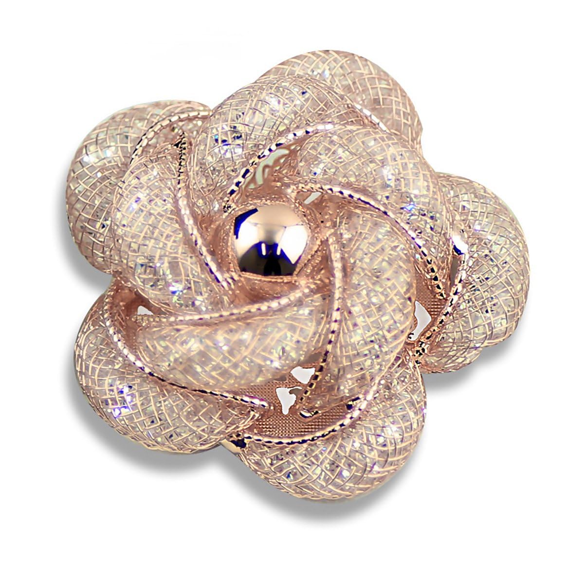 Mecool Fashinable and Refined Hollow-Out Brooch Breastpin with Rose Gold color for girls ladies and women