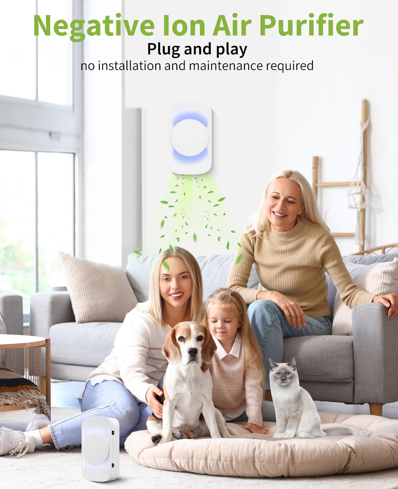 ySky Plug In Air Purifier for Home (1 pack), Negative Ion Air purifier,Quiet Ionizers Air Freshener for home,Bathroom,Bedroom,Portable Air Purifiers for Odor,Pet smell,Mini Air ionizers