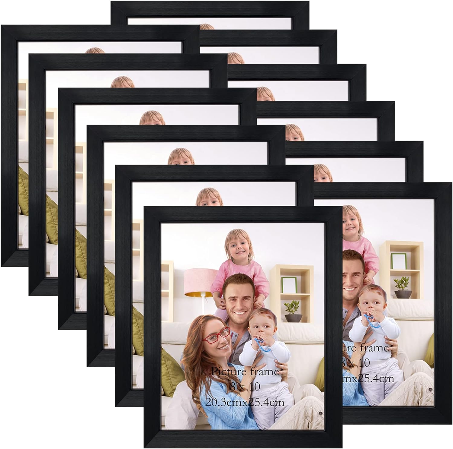 Photo Albums, Frames & Accessories - Giftgarden Black 8x10 Picture Frame Bulk, Multi 8 x 10 Photo Frames Set for Wall Hanging or Tabletop, 12 Pack