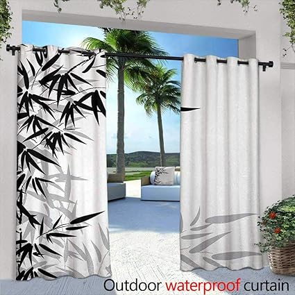 Amazon Com Tim1beve Outdoor Curtain Panel For Patio Bamboo