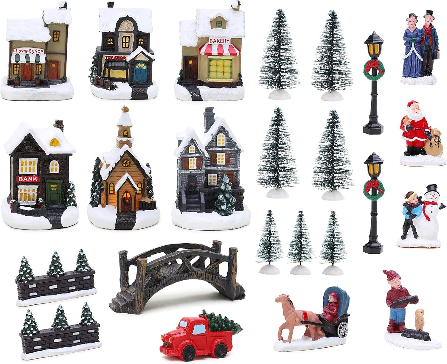 Christmas Concepts® 25 Piece LED Battery Operated Traditional Christmas Village Scene