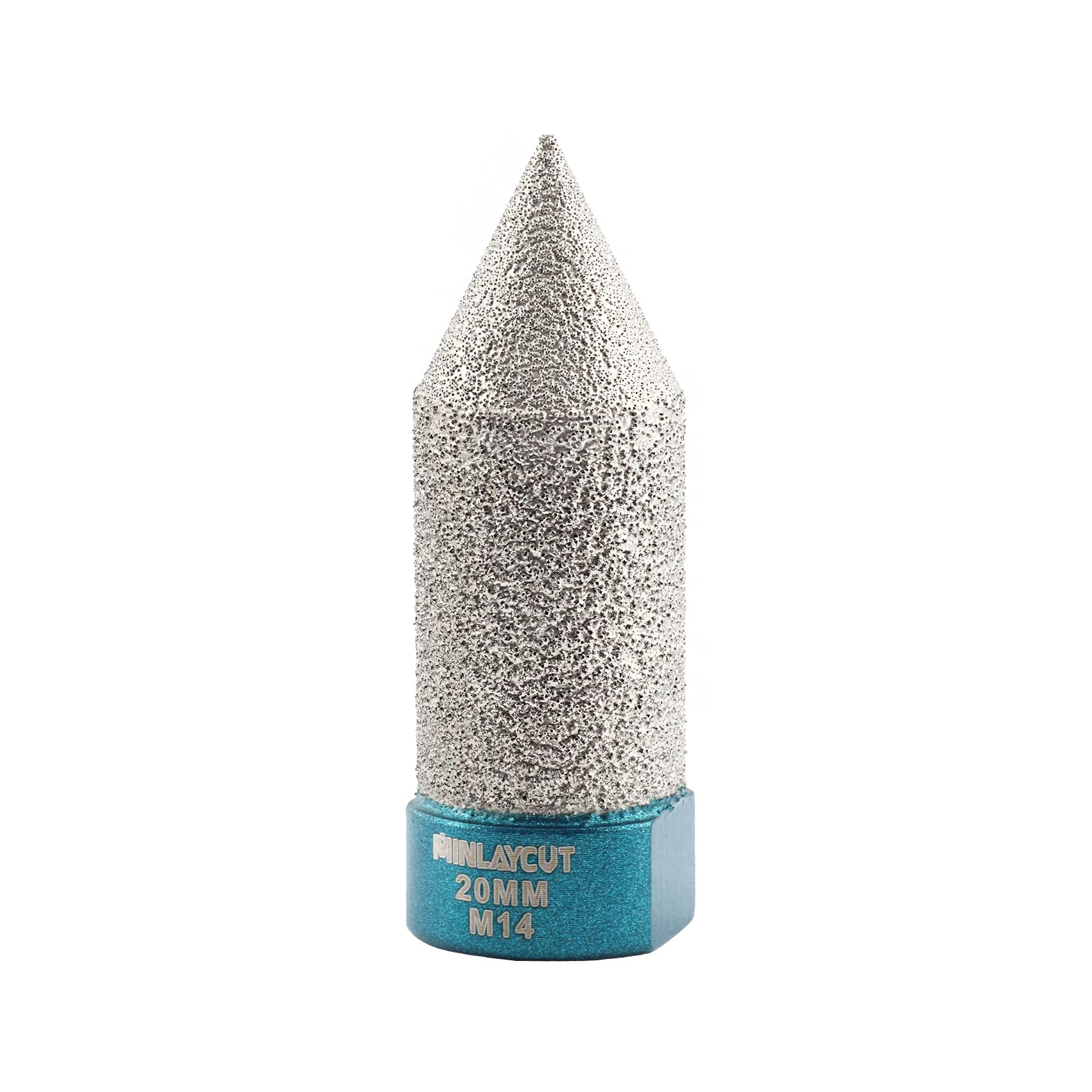 MINLAYCUT Diamond Cone Tile Bit 20MM Beveling Chamfer Finger Milling Bit for Enlarging Chamfering Milling Holes in Porcelain Tile Marble Granite