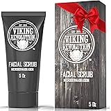 Viking Revolution Microdermabrasion Face Scrub for Men - Facial Cleanser for Skin Exfoliating, Deep Cleansing, Removing Black